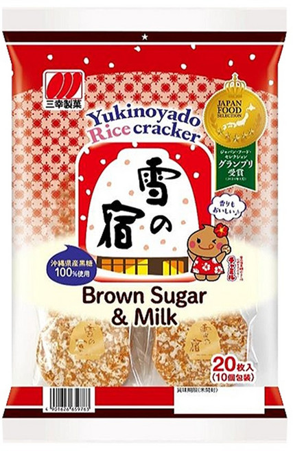 유키노야도 산코 흑당 밀크 센베이, 1개, 104.4g