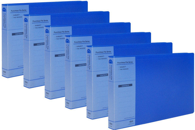 마이다스 NO 605 PP 세금철화일 UV인쇄 A5, 청색, 6개