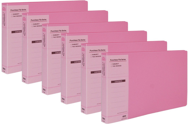 현풍 PP 세금철화일 UV인쇄 A5, 분홍색, 6개