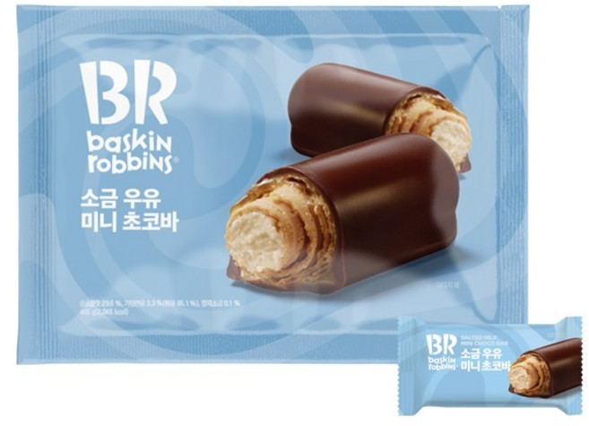 배스킨라빈스 소금 우유 미니 초코바, 405g, 1개