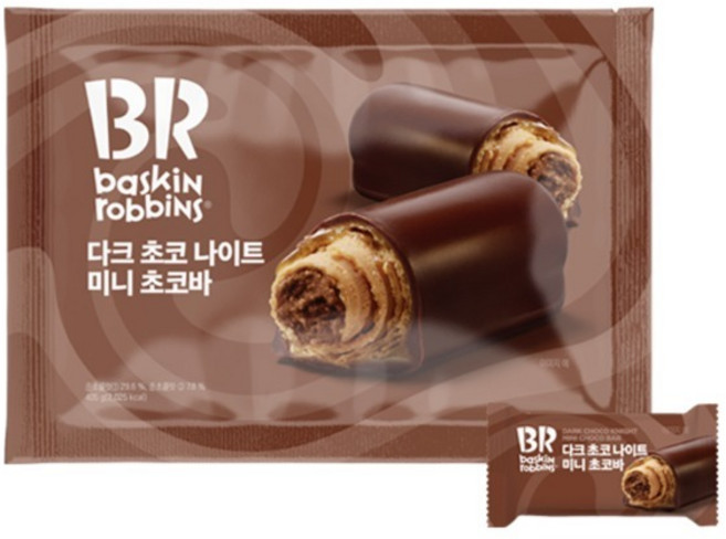 배스킨라빈스 다크 초코 나이트 미니 초코바, 405g, 1개