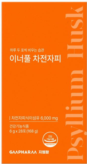 지엠팜 이너풀 차전자피, 168g, 1개