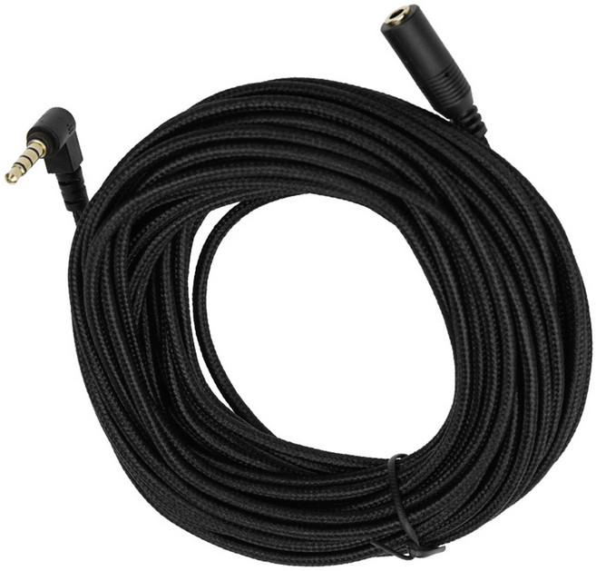 컴스 스테레오 연장 케이블 AUX Stereo 3.5mm 4극 M 꺾임 to F 메쉬 구리 무산소동선 OFC 10m, BD067, 1개