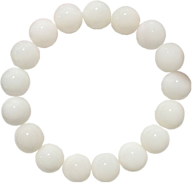 오브엘 예쁜 염주 12~13mm, 백옥 구슬, 1개