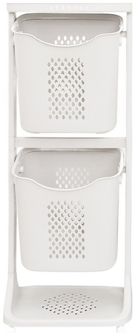 올유리빙 베이직 스윙 빨래바구니, 화이트
