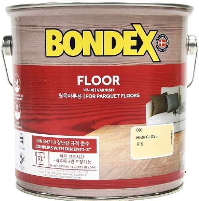 본덱스 수성 바니쉬 유광 2.5L, 1개