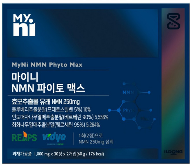 마이니 NMN 파이토 맥스 60g, 1개, 60정