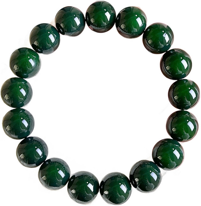 오브엘 예쁜 염주 11~12mm, 진녹색, 1개