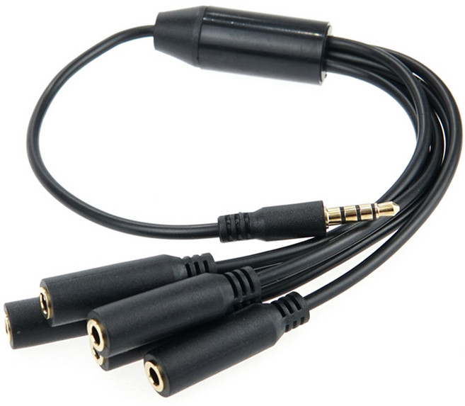 컴스 3.5mm 스테레오 분배 Y 케이블 젠더 30cm AUX Stereo M Fx5, 1개, BF213