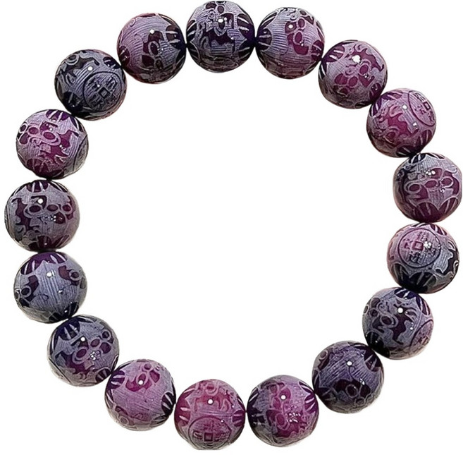 오브엘 예쁜 염주 11~12mm, 자색 포도 부와 행운, 1개