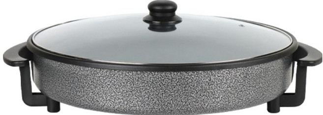 키친아트 5단화력 1.7T두께 포이베 대용량 피자팬 + 내열유리뚜껑 세트, KA-JS0042KP