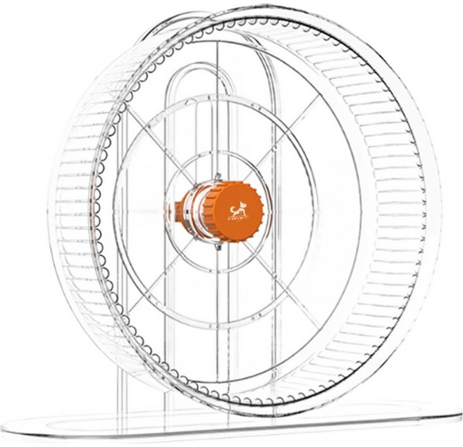 딩동펫 햄스터 높이조절 무소음 쳇바퀴 XL, 투명, 1개