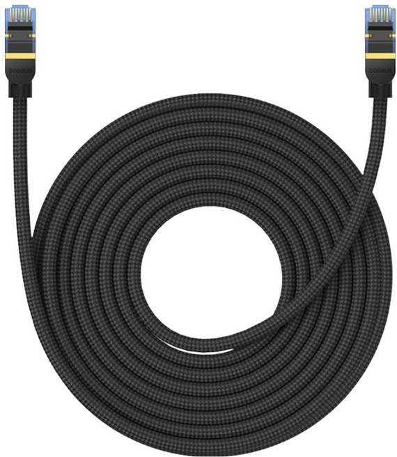 Baseus 倍思 捷速 CAT.7 10Gbps RJ-45網路編織線, 星曜黑, 10m, 1條