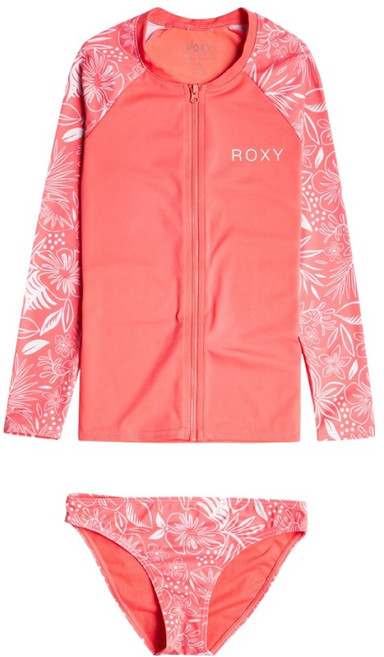 록시 여아용 긴소매 집업 래쉬가드 상하의 세트 TD21BR046MJV