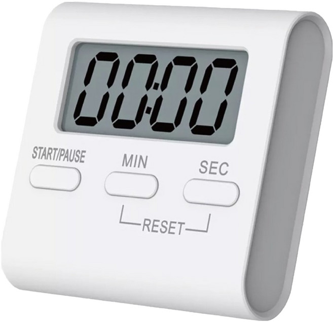 小麥購物 迷你口袋磁吸式烘焙料理倒數/正計時器 L975, 1個, 白色