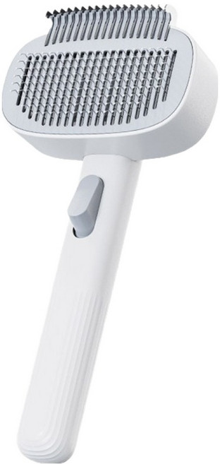 딩동펫 반려동물 2in1 엉킨 죽은털제거 다이얼 조절 브러쉬, 화이트, 1개