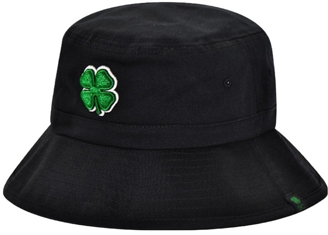 블랙클로버 버킷햇 골프 모자, 블랙 + 그린, 1개