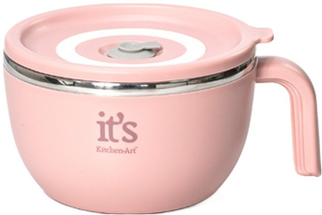 키친아트 라팔 스테인리스 핸들 라면기, 핑크, 1개