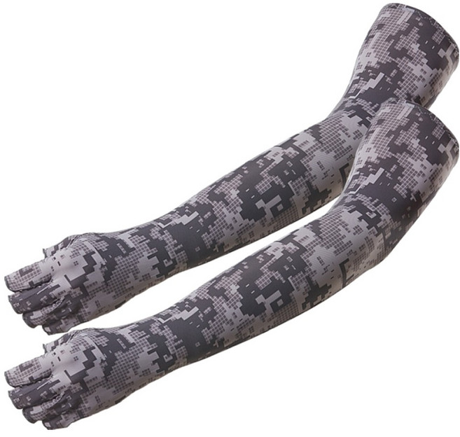 제코 남성용 하이마운트 미끄럼방지 밀리터리 쿨 토시 반장갑 양손착용 세트, 그레이, 1세트