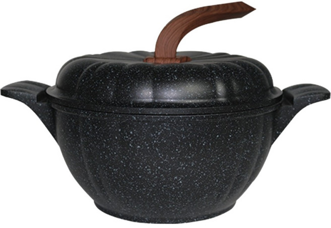 LInox 廚之坊 鐓釜深湯鍋, 黑色, 1個, 24cm