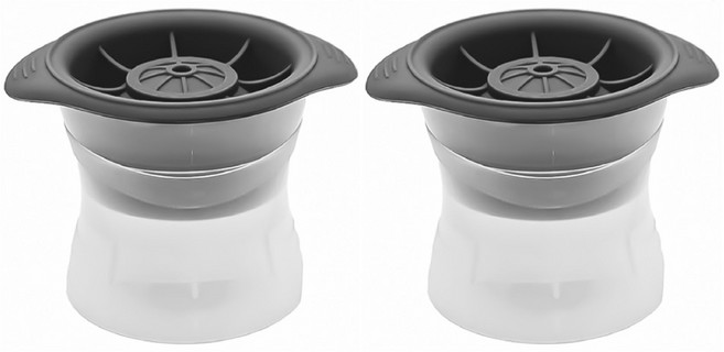 小麥購物 威士忌水晶冰球製冰盒 L967, 2個, 灰色