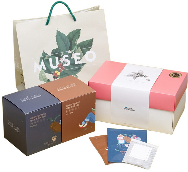 카페뮤제오 드립백 커피 코스타리카 12p + 온두라스 12p + 쇼핑백, 1세트