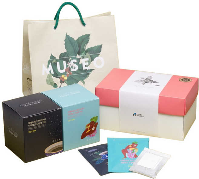 카페뮤제오 드립백 커피 에티오피아 12p + 에티 디카페인 12p + 쇼핑백, 1세트