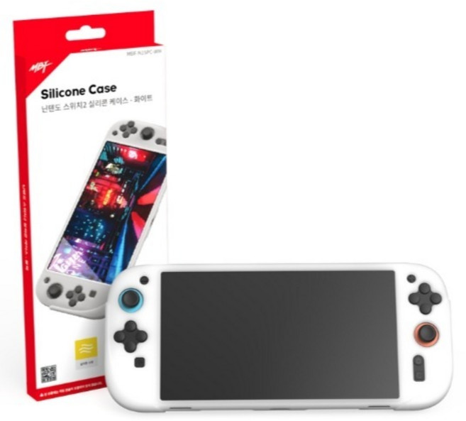 엠비에프 닌텐도 스위치2 실리콘 케이스, 화이트, 1개, MBF-N2SPC-WH