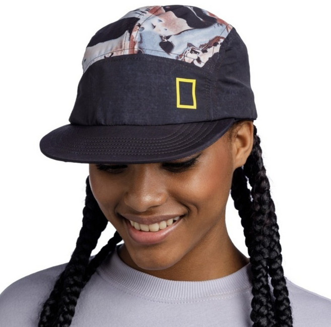 버프 남녀공용 5패널 익스플로어 스포츠 캡 내셔널지오그래픽, REIGE BLACK, 1개