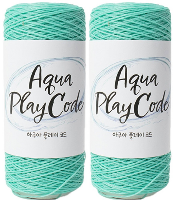 yarna 아쿠아 플레이 코드 뜨개실 50g, 3 민트, 2개