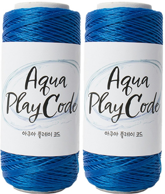 yarna 아쿠아 플레이 코드 뜨개실 50g, 4 블루, 2개