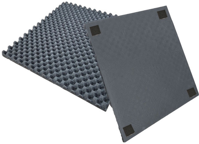 Dr. House 玄關門 DIY安裝 磁吸式 雞蛋型 阻燃 隔音墊 吸音板 50 x 50 cm 25T, 2個, 炭灰色