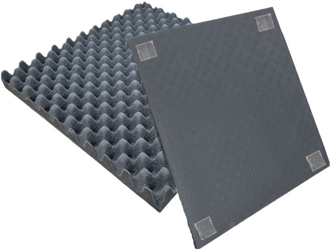 닥터하우스 현관문 셀프 시공 겔타입 벽지 손상 방지 계란형 난연 방음패드 50 x 50 cm 50T, 차콜, 2개