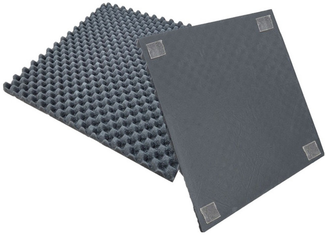 닥터하우스 현관문 셀프 시공 겔타입 벽지 손상 방지 계란형 난연 방음패드 25 x 25 cm 25T, 차콜, 2개