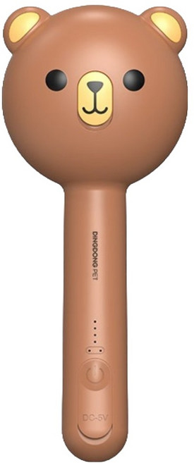 딩동펫 반려동물 곰돌이 스프레이 소프트 브러쉬, 브라운, 1개