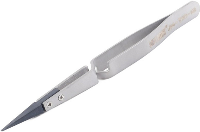 JAKEMY 컴스 정전기 방지 및 역방향 정밀 핀셋 150mm TB111, 1개