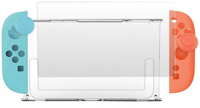 스페이스쉴드 닌텐도 스위치2 호환 듀얼쉴드 프로텍트 스타터 키트, 스카이 네온코랄 에디션, 1개