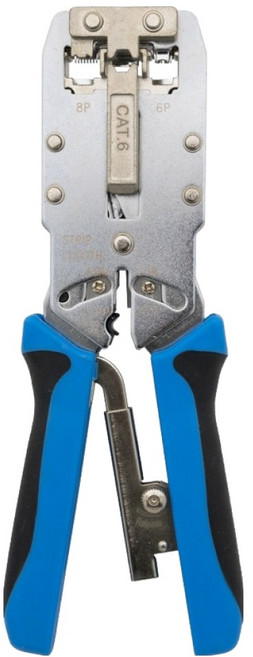 컴스 멀티 모듈러 크림핑 랜툴 RJ45 RJ12 RJ11 Cat6 전용 T4101, 1개