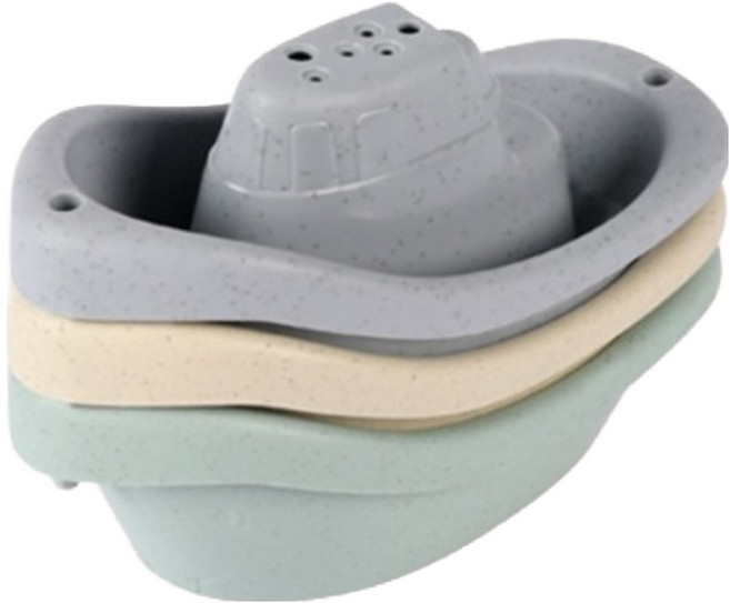 말랑하니 유아용 목욕 물놀이 장난감 3종 세트, 블루, 1세트