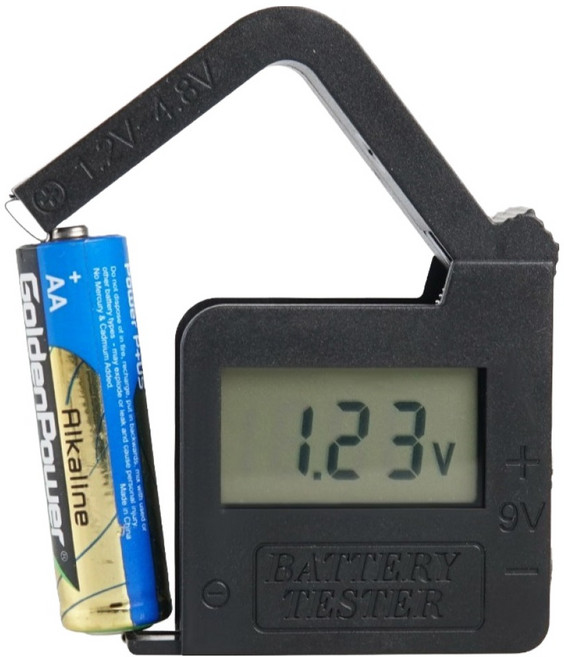 컴스 건전지 잔량 테스터기 측정기 디지털 접이식 BF532, 1개