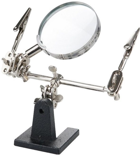 컴스 납땜 보조 스탠드 확대경 2.5형 돋보기, 1개, BD788