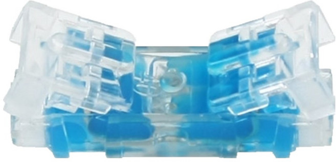 Coms 直線凝膠芯線連接器 豆豆接頭 透明凝膠型 雙2P 100入 2C UTP網路線 電話線 LAN線 延長 施工 維修作業 T0080, 1個