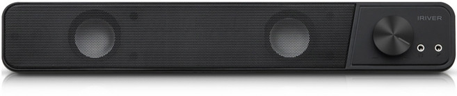 아이리버 슬림 2채널 멀티미디어 USB 사운드바 스피커, IBS-200, Black