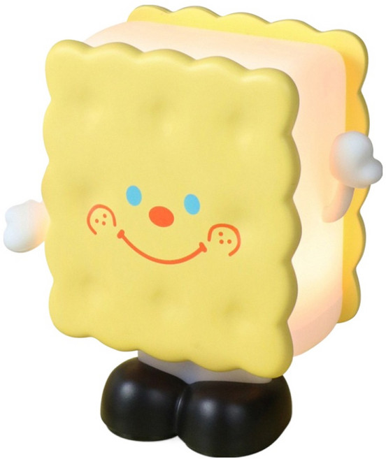 aibo 餅乾造型LED夜燈 USB充電式, 黃色