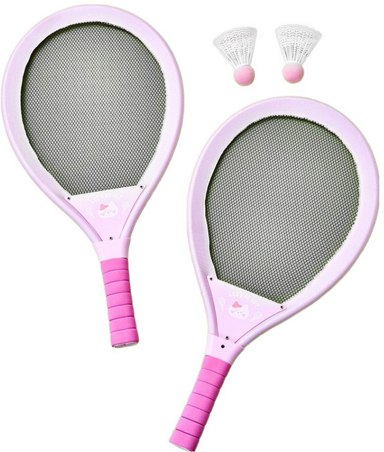 버터 밀크캣 빅 라켓 2p + 공 2p 세트, 핑크, 1세트