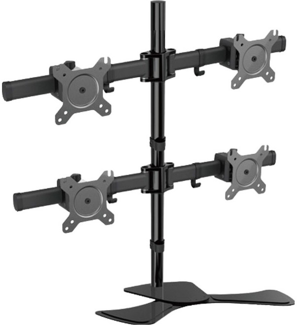 컴스 쿼터 모니터암 자유배치 일관절형 4대 거치대 VM525, 1개, W/B/S