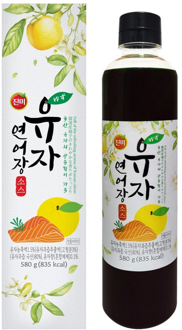 진미 유자 연어장 소스, 580g, 1개