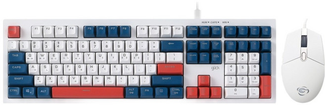 지클릭커 오피스프로 사일런스 M 250 108 키보드 마우스 세트, 일반형, Gundam, OPS50