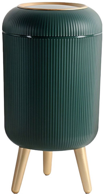 구디푸디 템바보드 원터치 원형 쓰레기통 10L, 그린