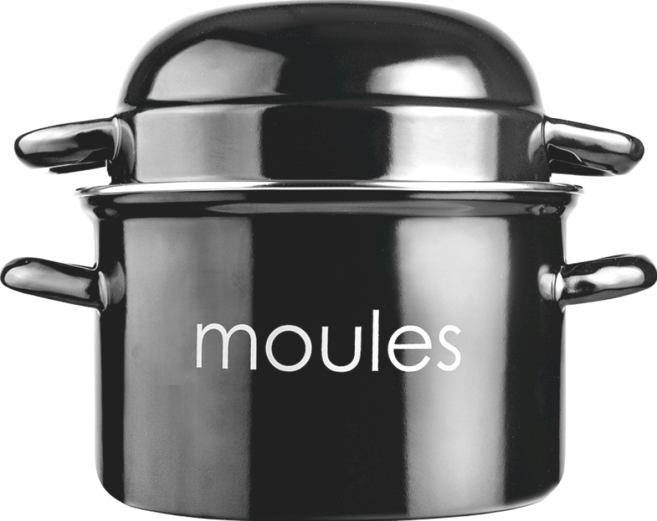 ibili 雙耳琺瑯湯鍋2件組, 1組, 曜石黑, 大鍋 + 小鍋